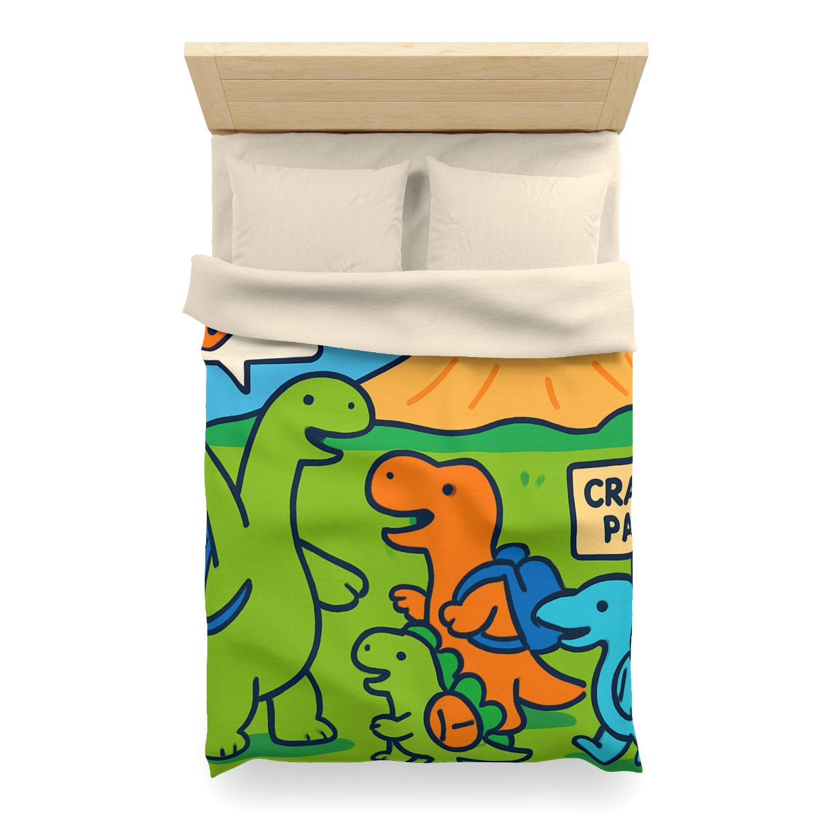 Cosmic Dino Field Trip unique patterned duvets