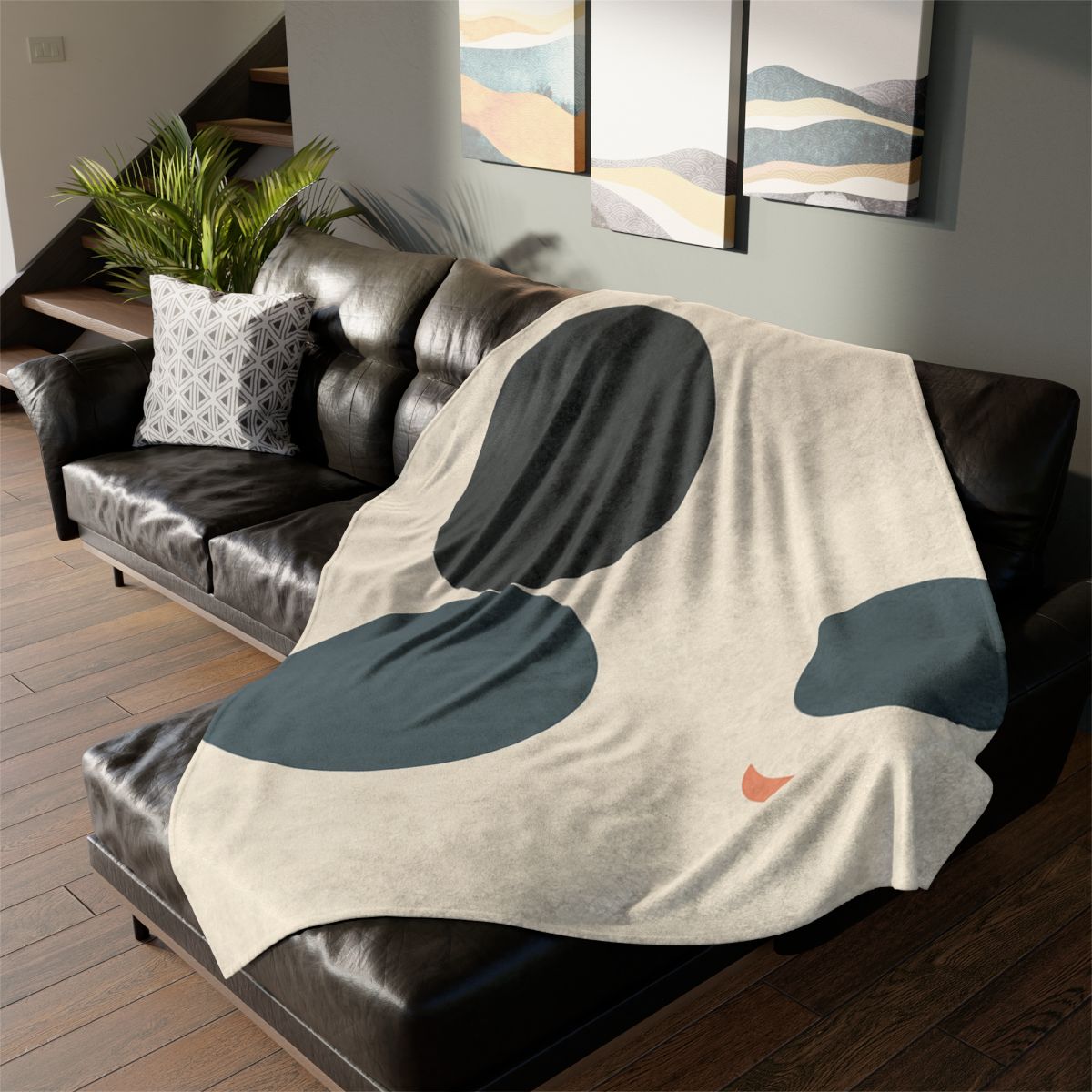 Three Circles With Shared Edge designer printed blankets