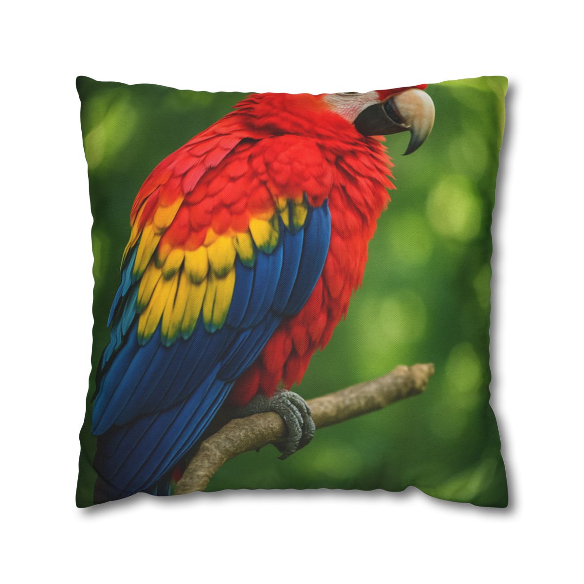 Color Storm Scarlet Macaw personalized pillow covers