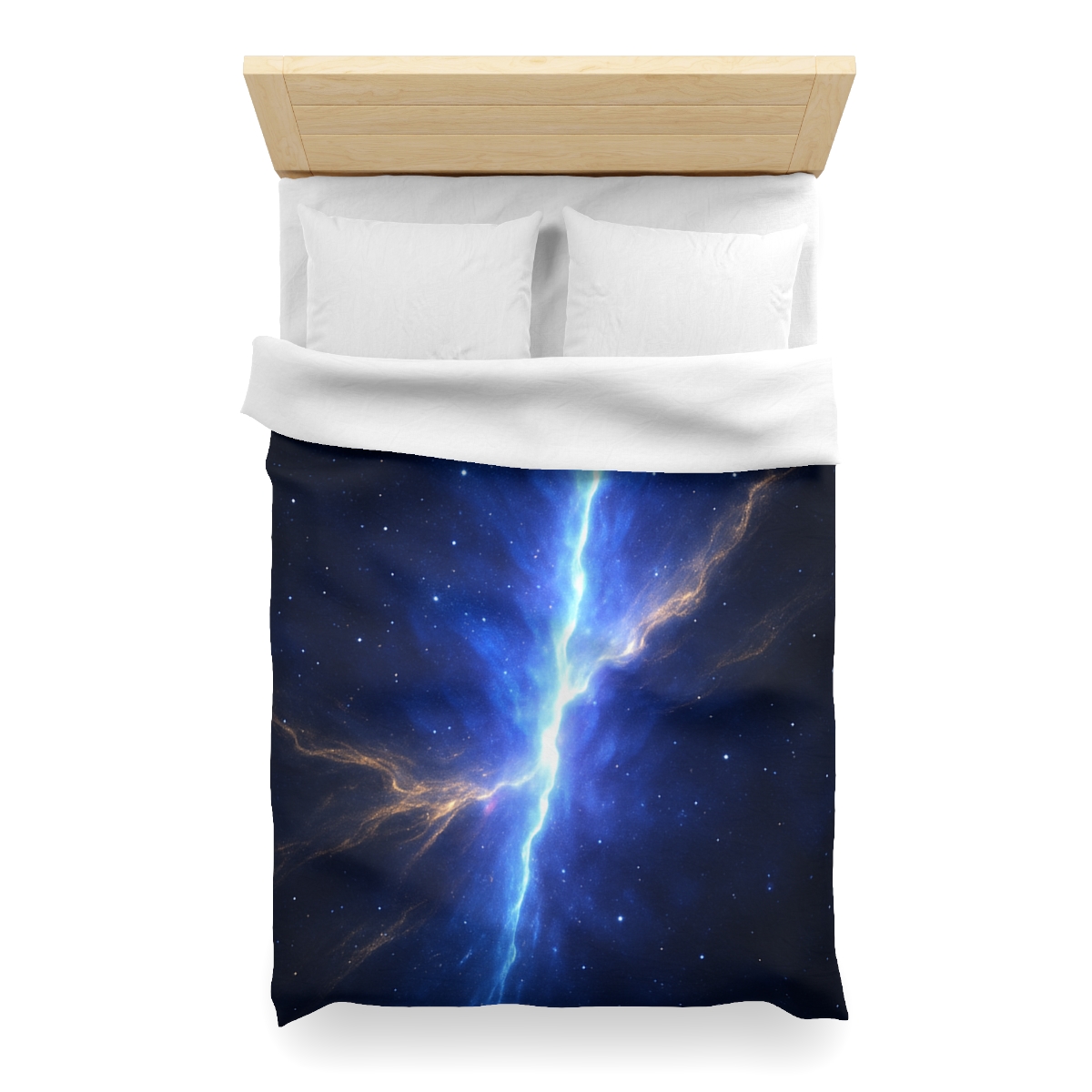Luminous Horizon Rift designer printed duvets