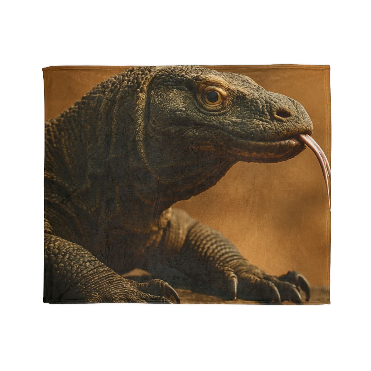 Ancient Sentinel Komodo Dragon stylish throw blankets