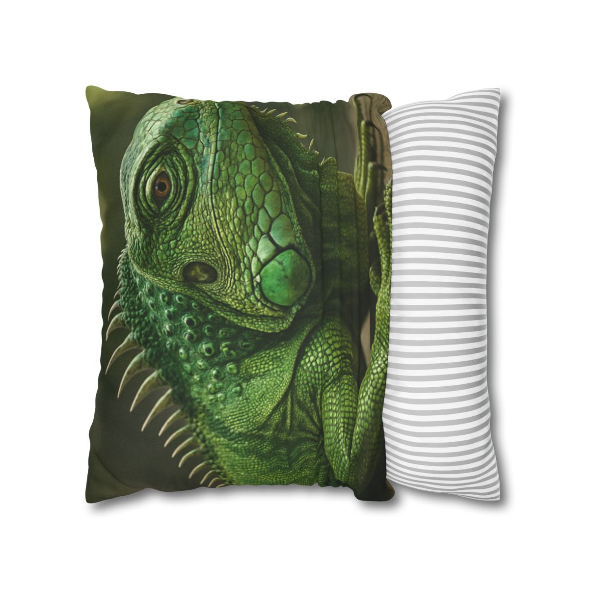 Stone Quiet Green Iguana comfortable bedding pillow covers