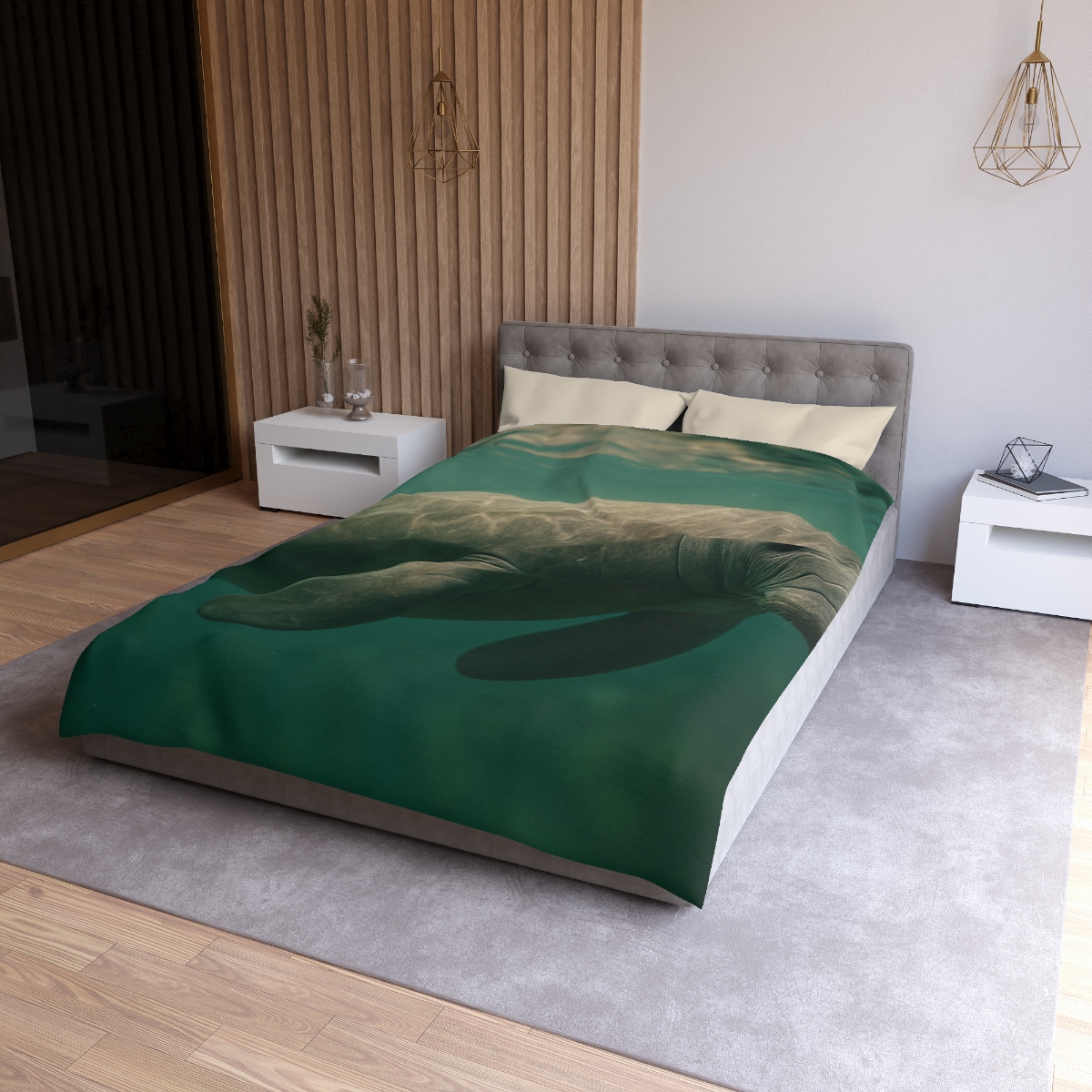 Quiet Drift West Indian Manatee custom duvets