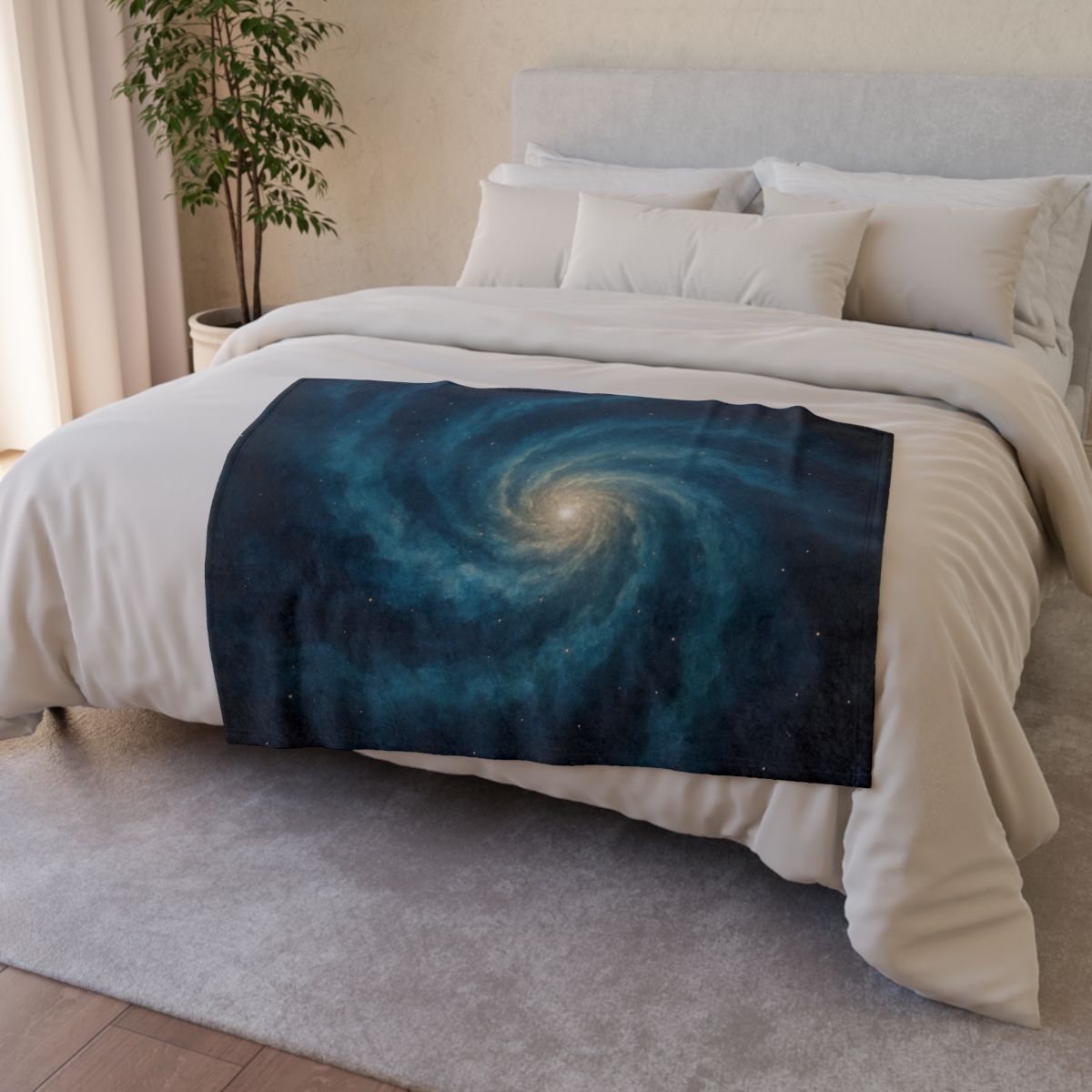 Celestial Spiral Veil soft fleece blankets