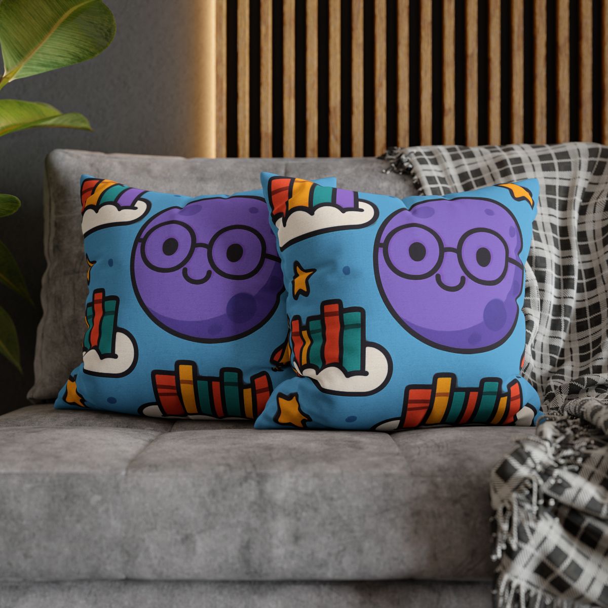 The Cloud Library Of Planet Puff soft cotton pillow cases