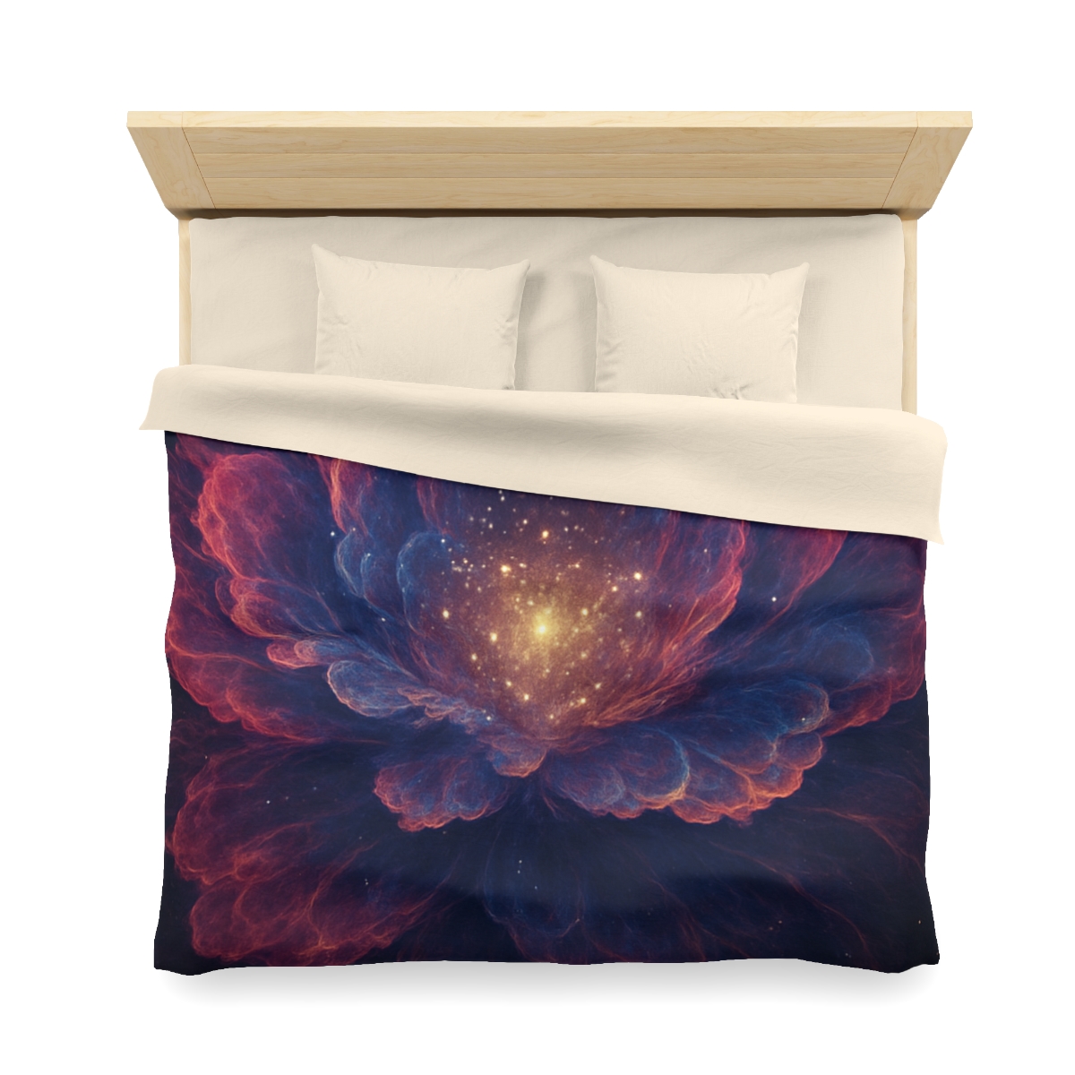 Fractal Nebula Bloom custom duvets