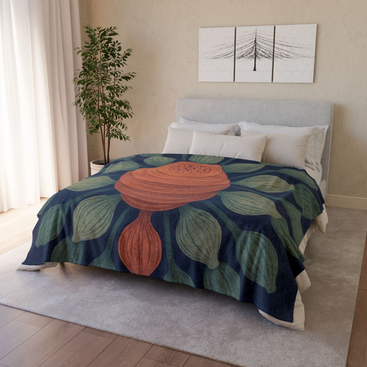 Spiral Seed Pod Halo custom blankets