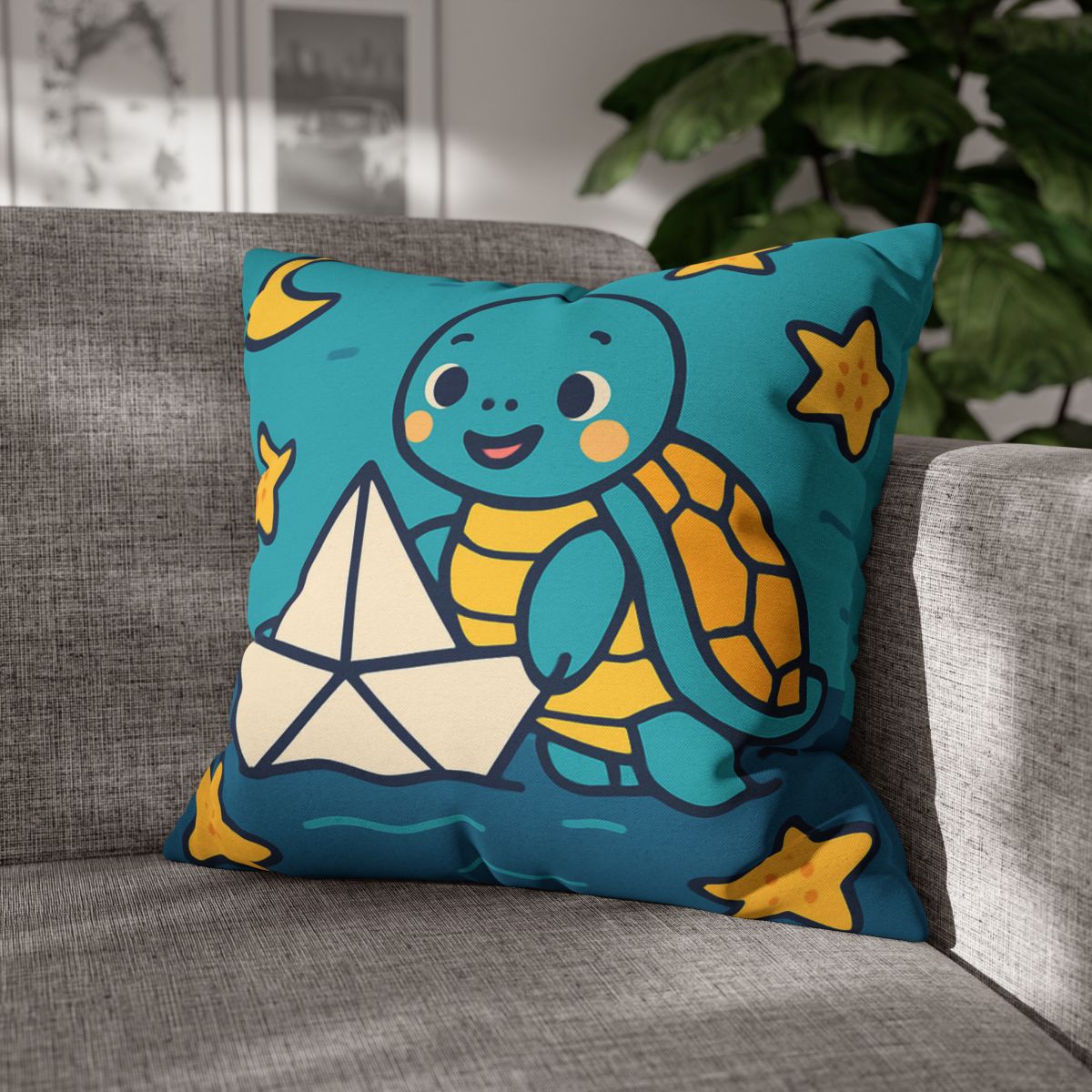 Star Sailor Turtle soft cotton pillow cases
