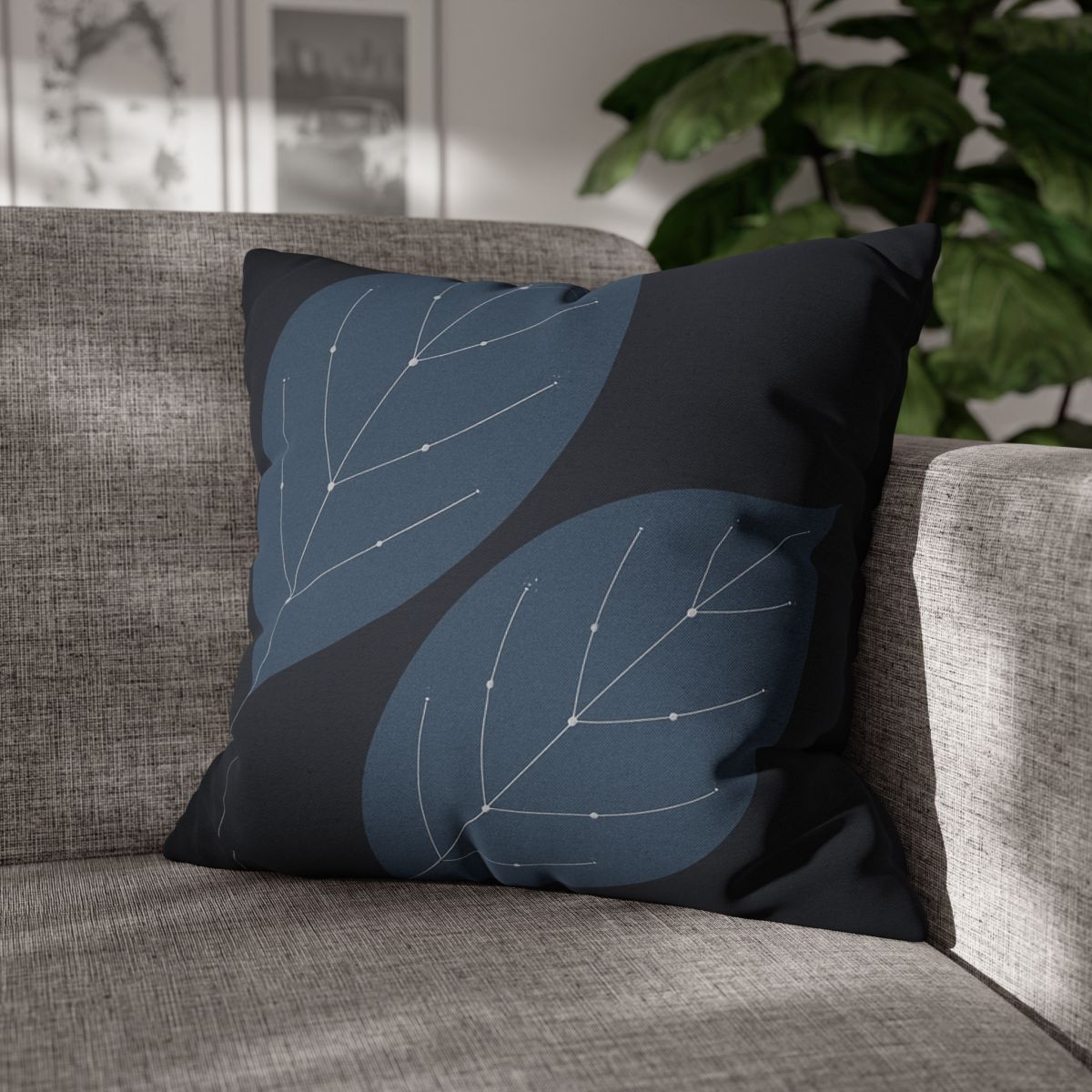 Leaf Vein Constellation Map designer print pillow cases