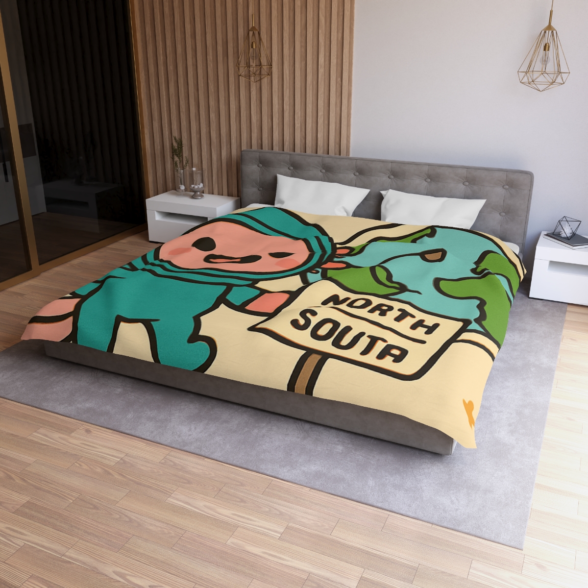 Luna The Axolotl Astronaut And The Bubble Planet Map stylish duvet covers