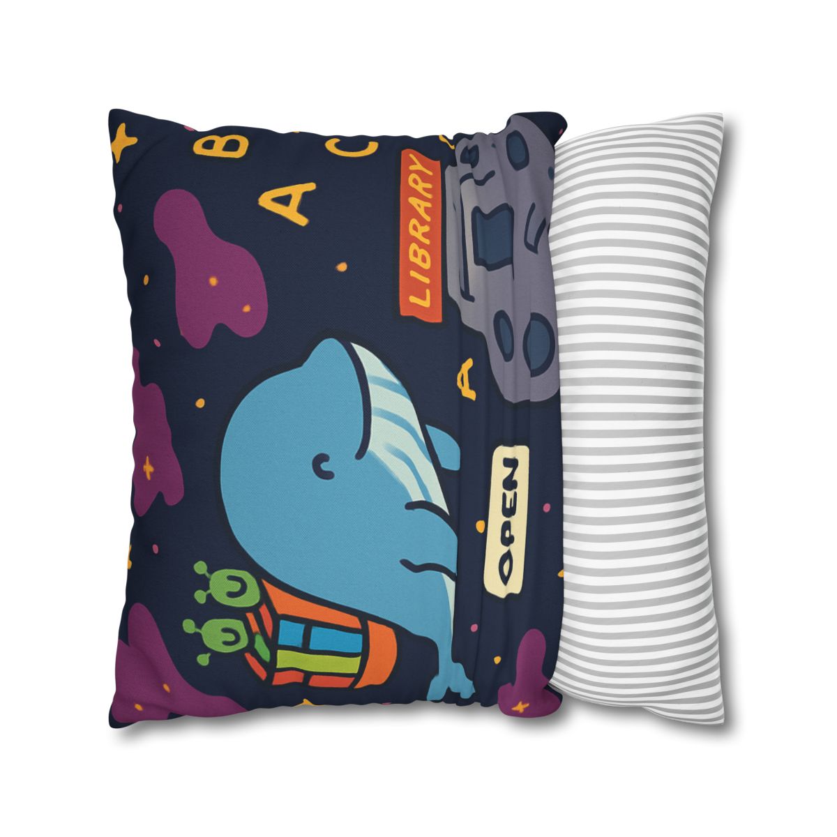 Nebula Library Whale soft cotton pillow cases