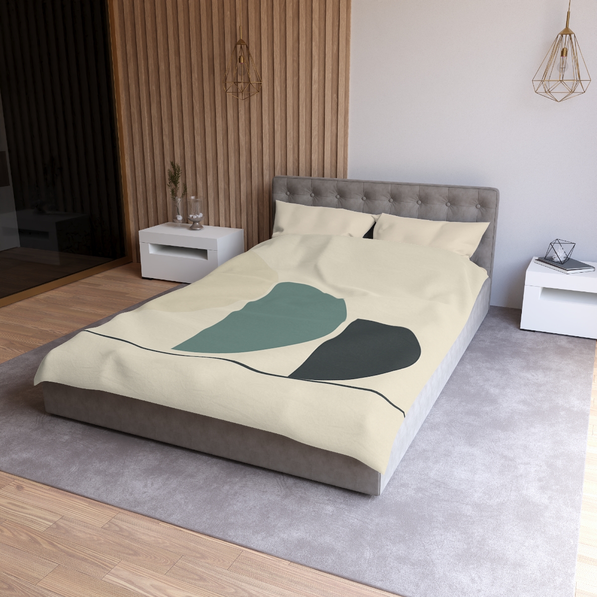 Staggered Crescent Trio soft comforter duvets