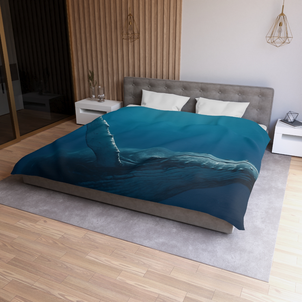 Nebula Dive Humpback Whale unique patterned duvets