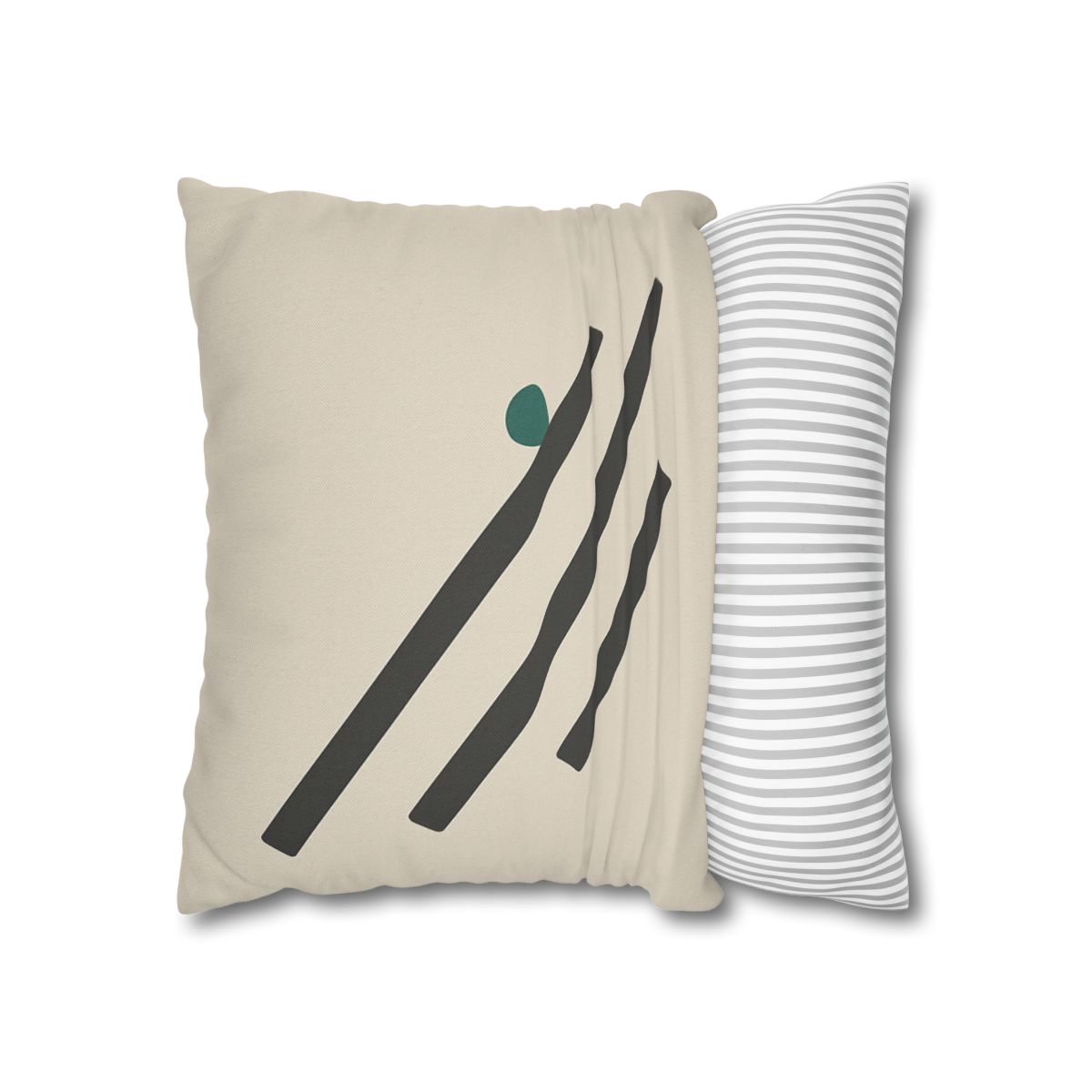 Staggered Short Bars With Quiet Dot designer print pillow cases