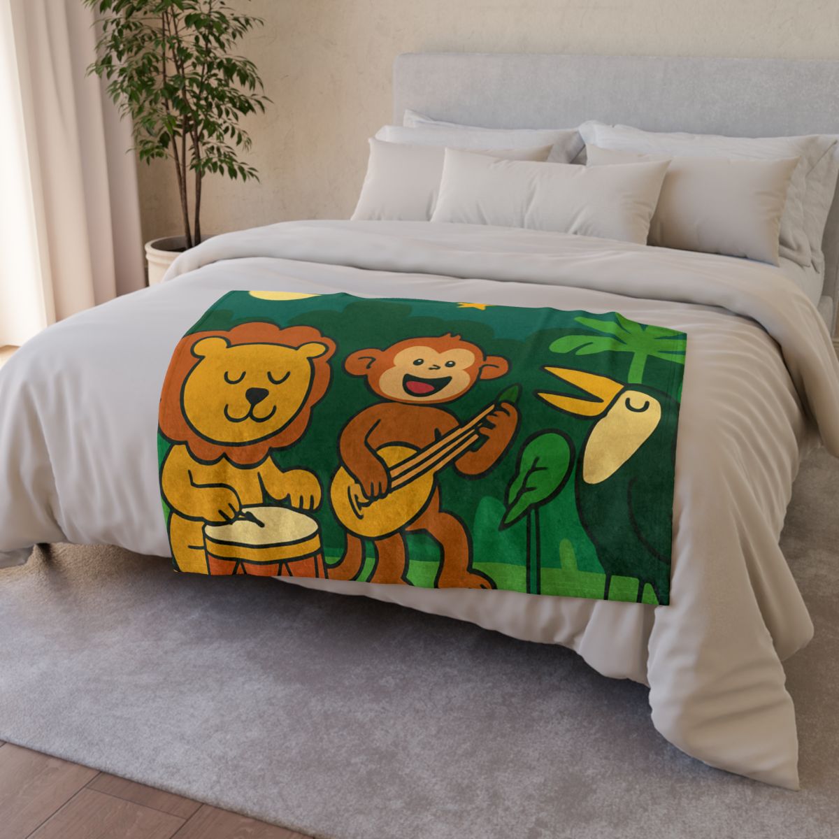 Moonlight Jungle Orchestra trendy patterned blankets