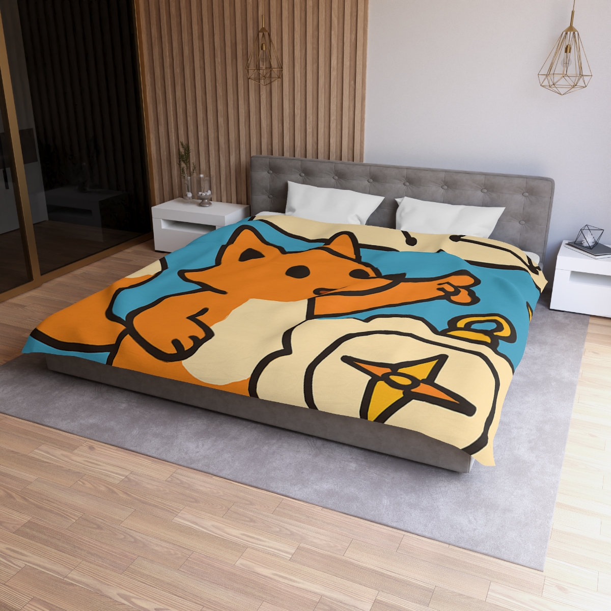 Sky Map Fox And The Cloud Compass stylish duvet covers