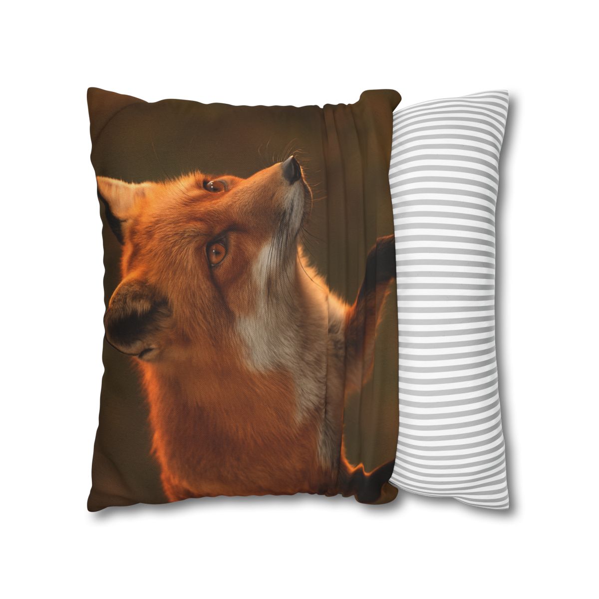 Crimson Whisper Red Fox personalized pillow covers
