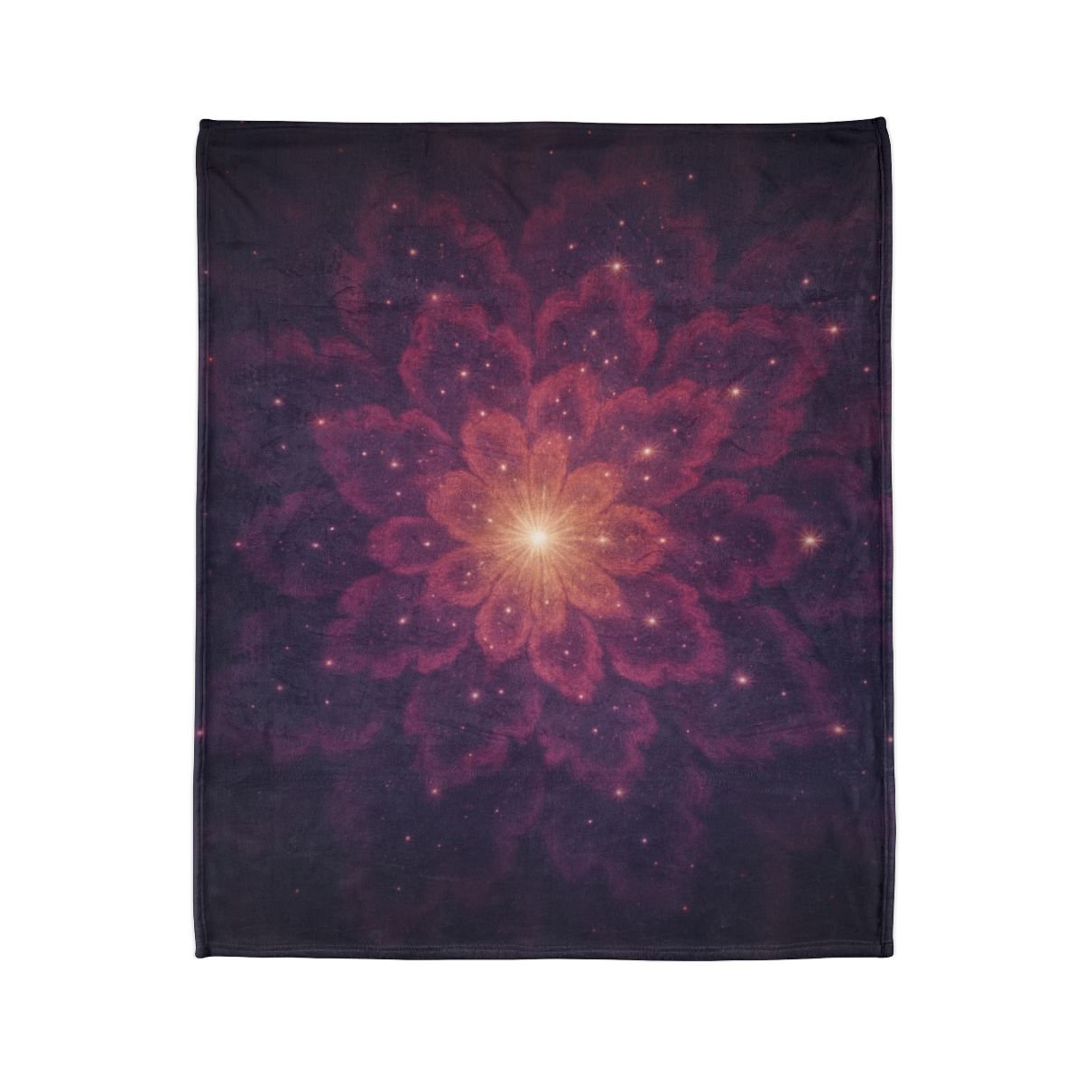 Starburst Fractal Bloom soft fleece blankets