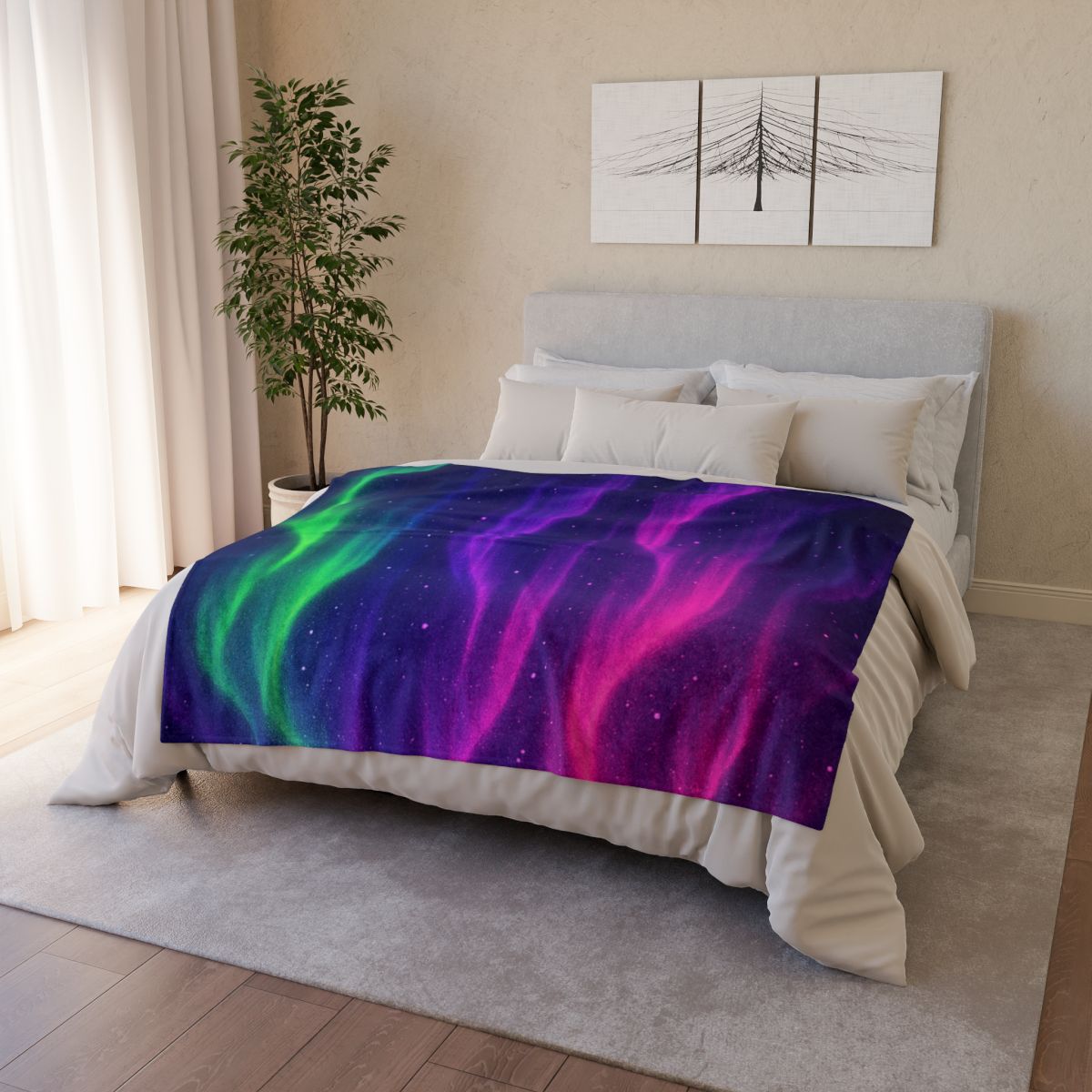 Aurora Plasma Veil Carnival personalized cozy blankets