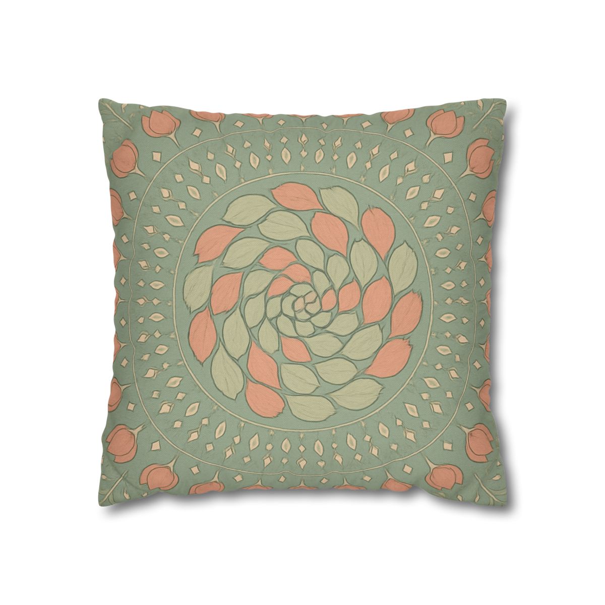 Bud Spiral Mandala designer print pillow cases