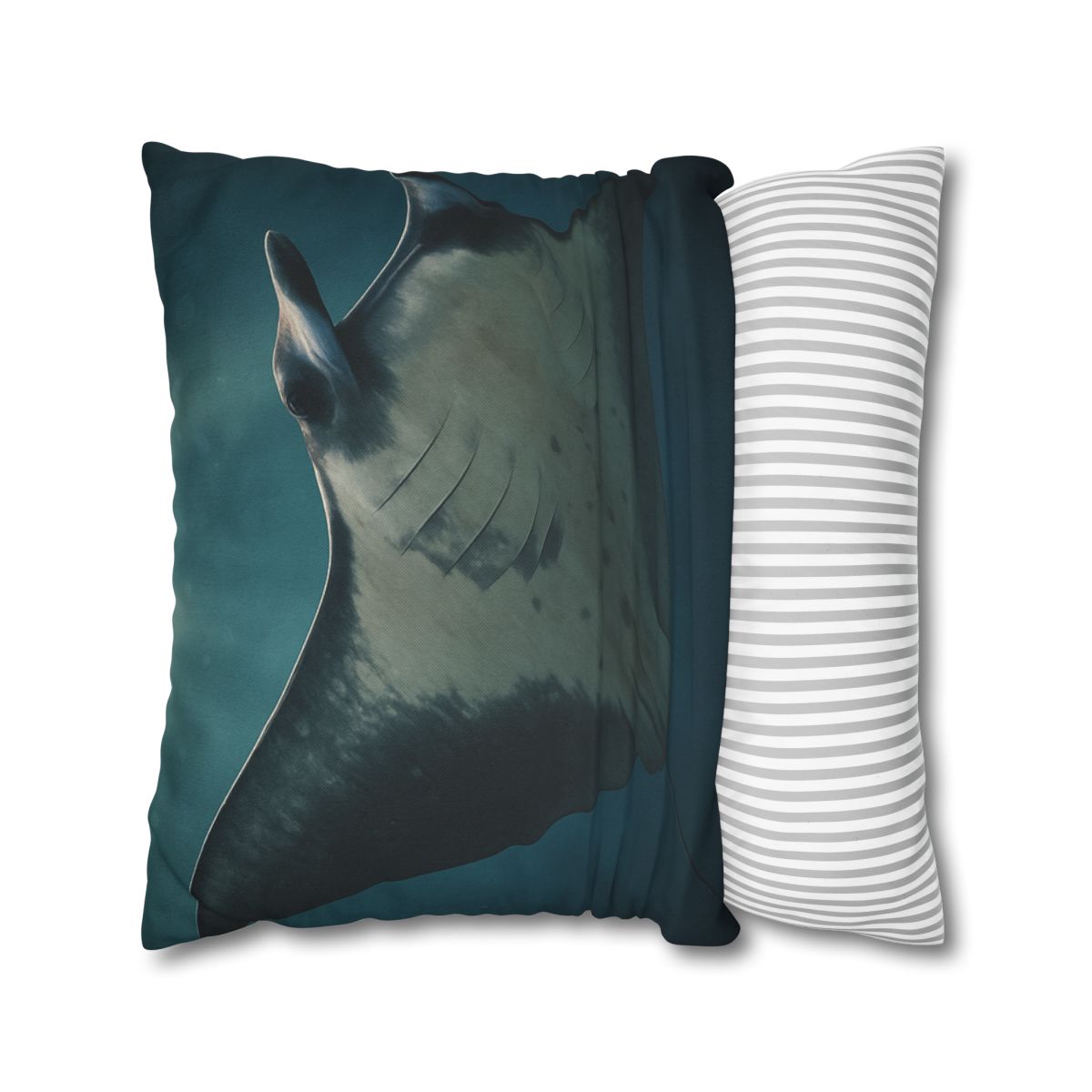Blue Halo Giant Manta Ray comfortable bedding pillow covers