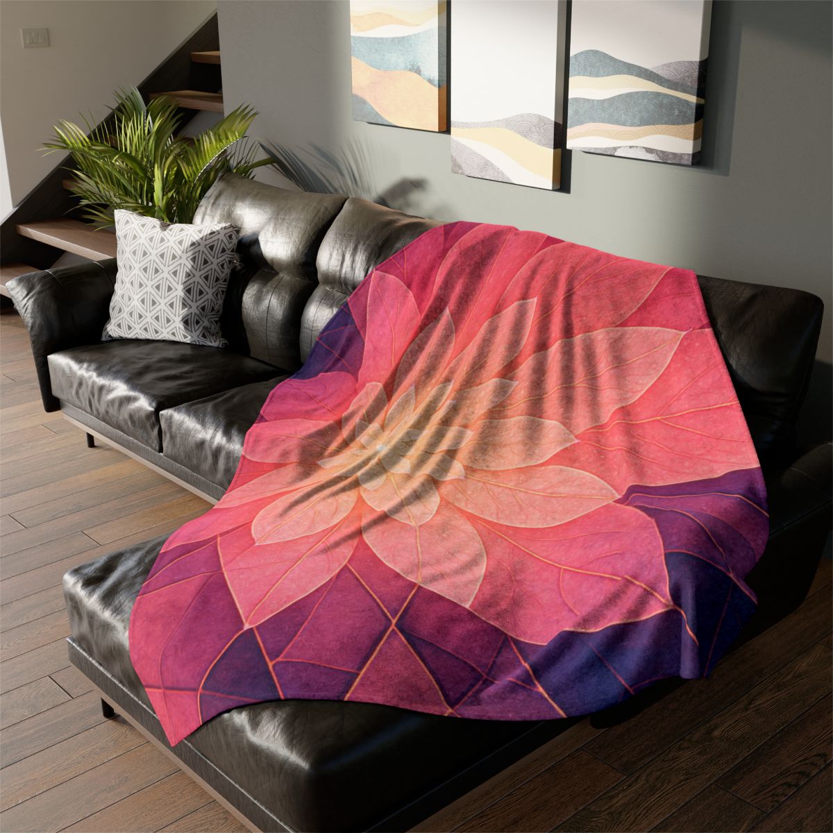 Petal Prism Overlap stylish throw blankets