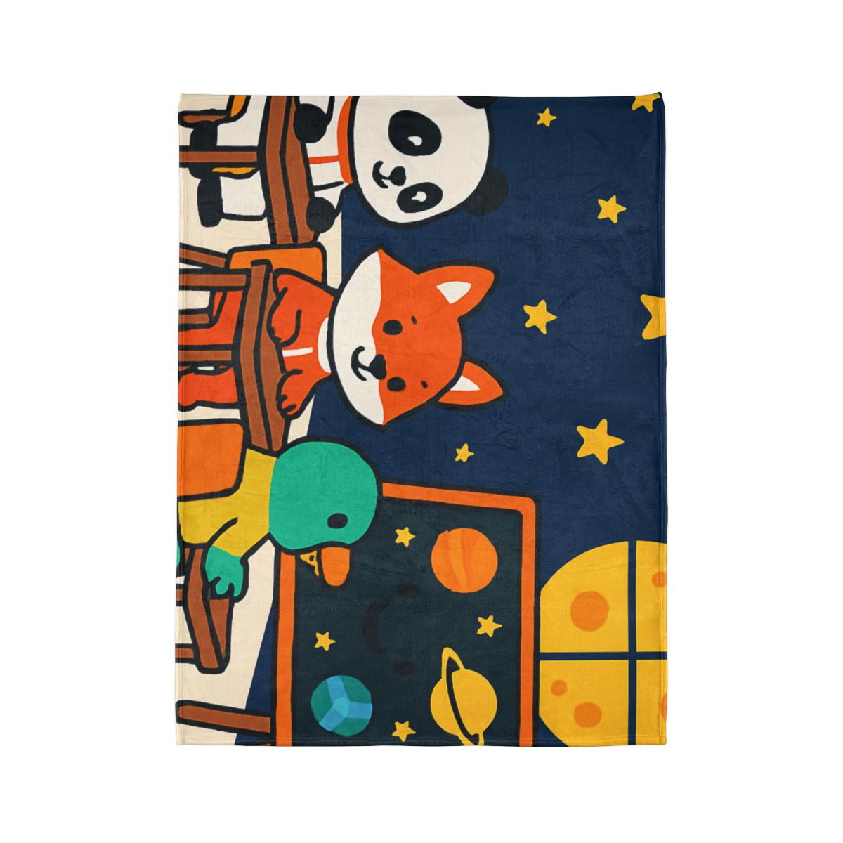 Space School For Curious Critters decorative home blankets