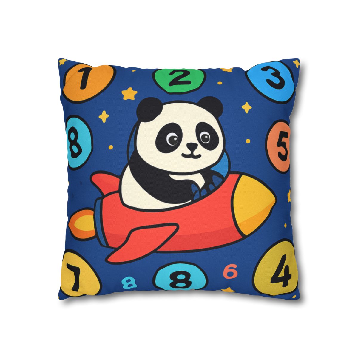 Rocket Panda And The Number Planets designer print pillow cases