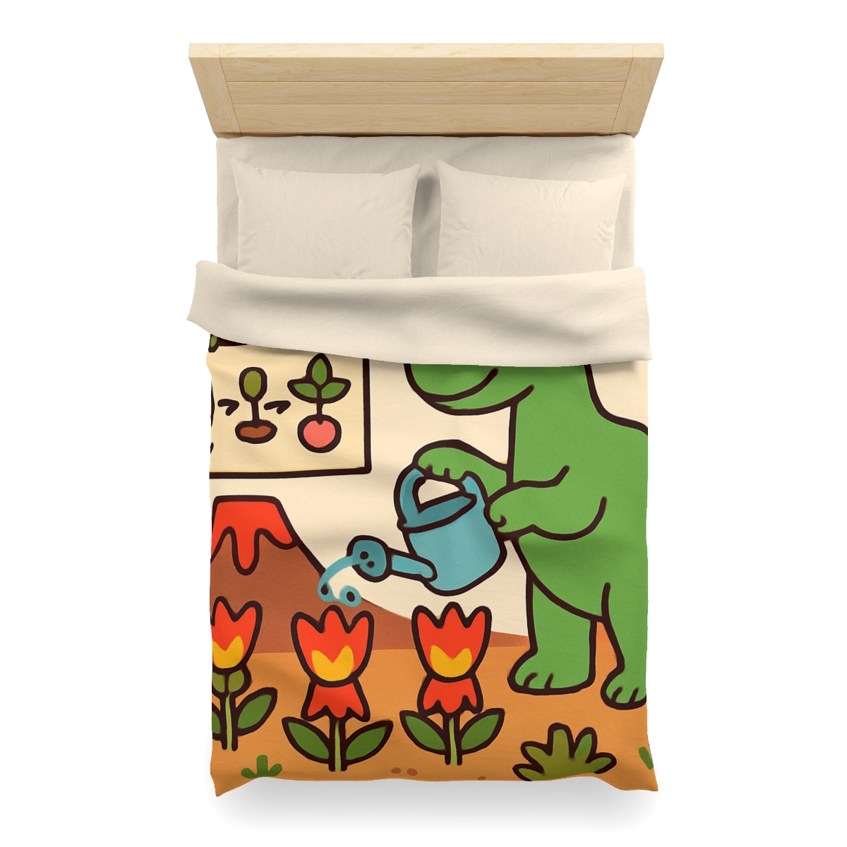 Volcano Garden Of Friendly Dinosaurs personalized bedding duvets