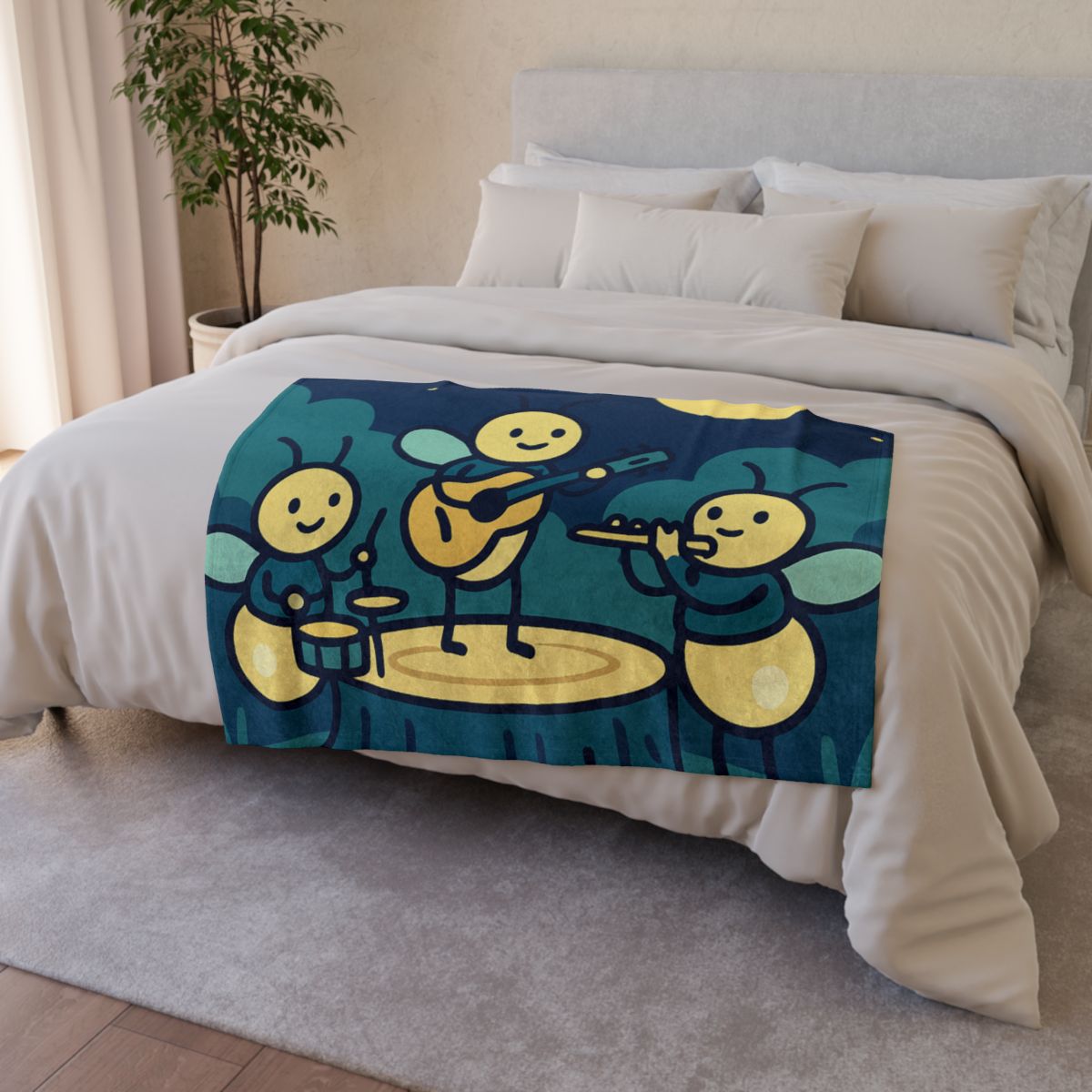 Moonlight Music Of The Firefly Band decorative home blankets