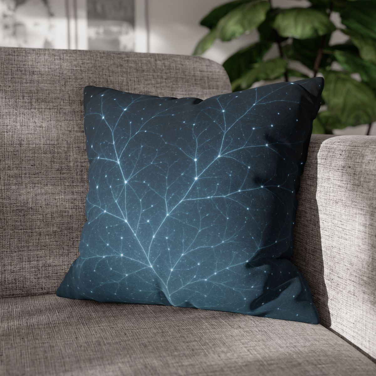 Starlit Fractal Canopy soft cotton pillow cases