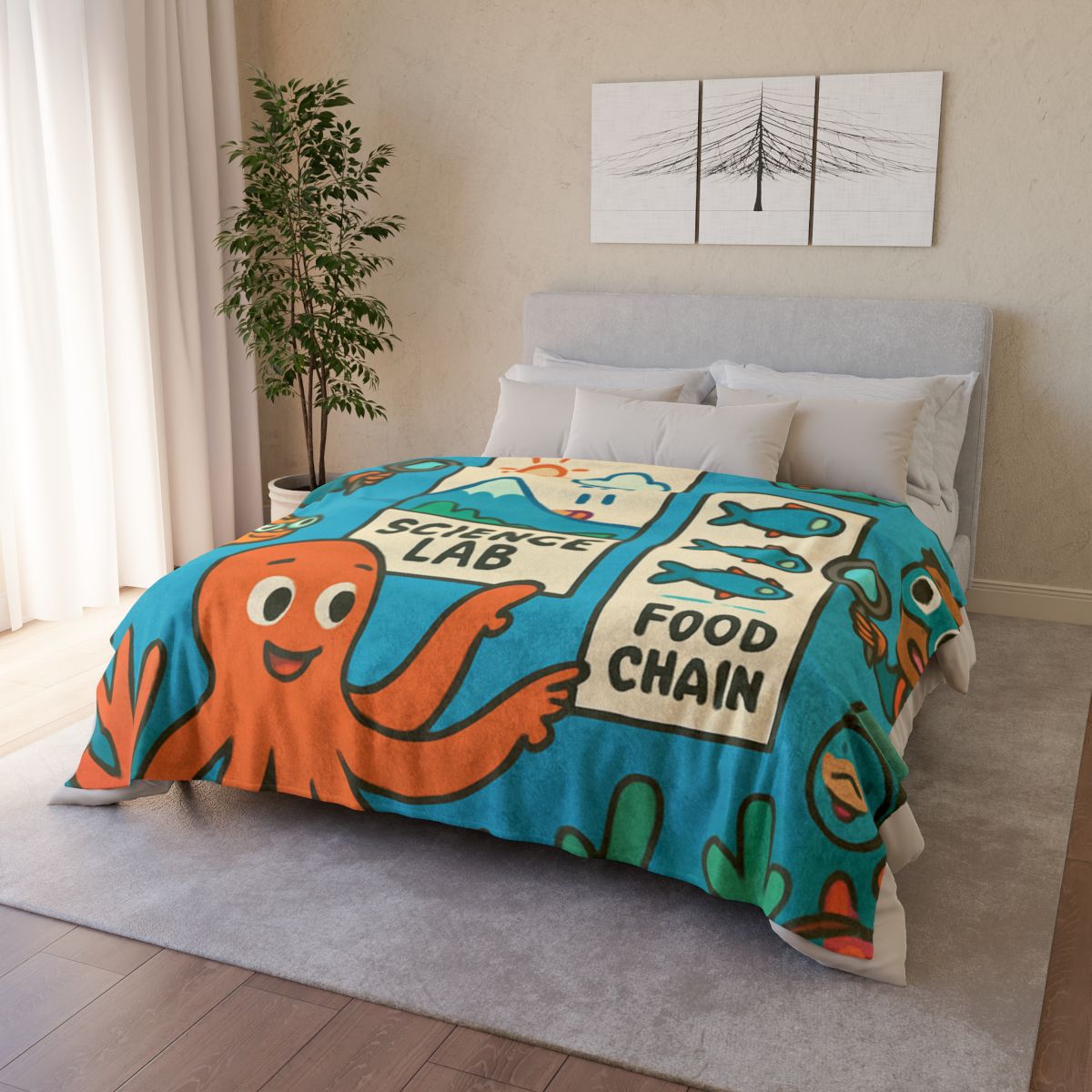 Underwater Science Lab Reef unique gift blanketscustom blankets