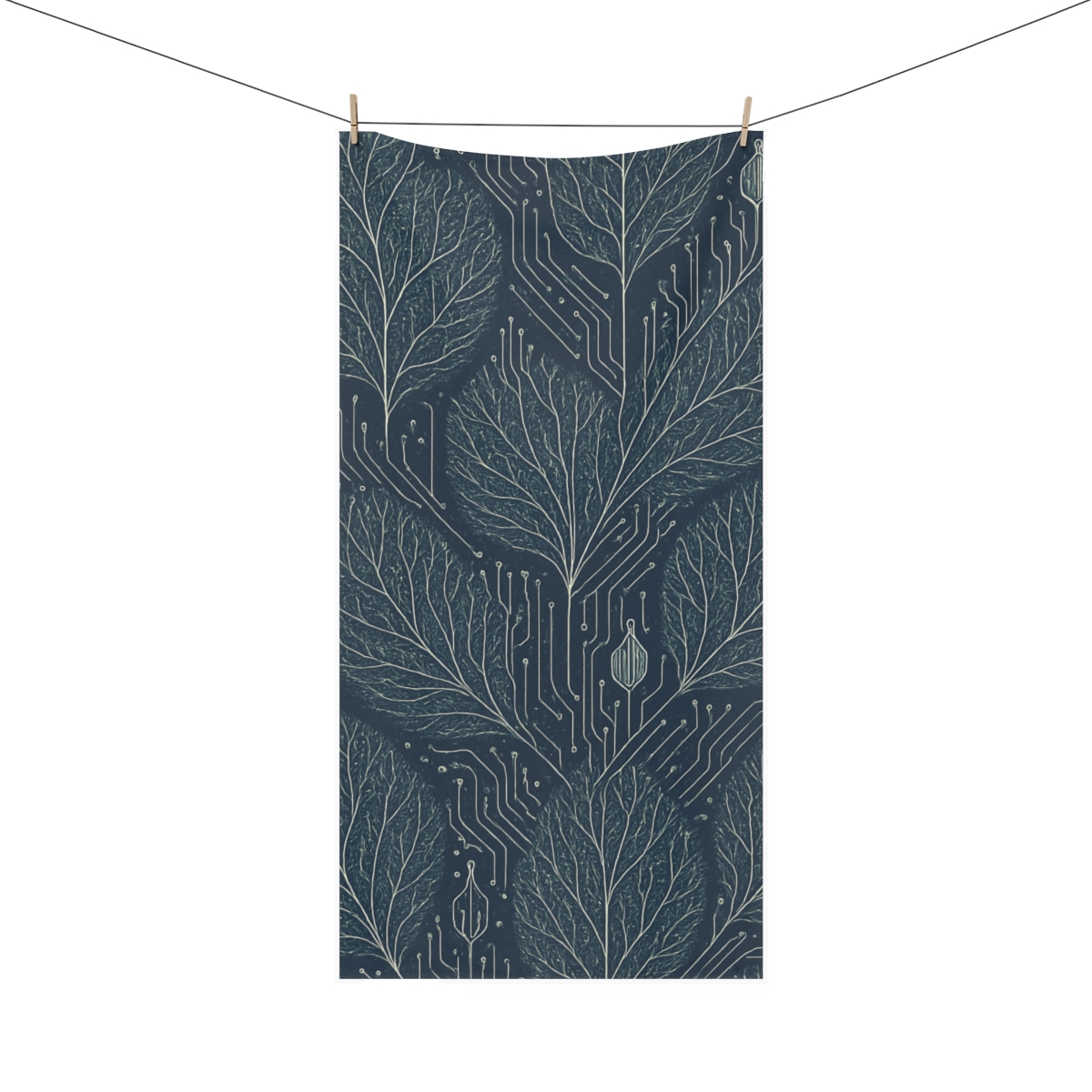 Vein Circuit Filigree custom towels