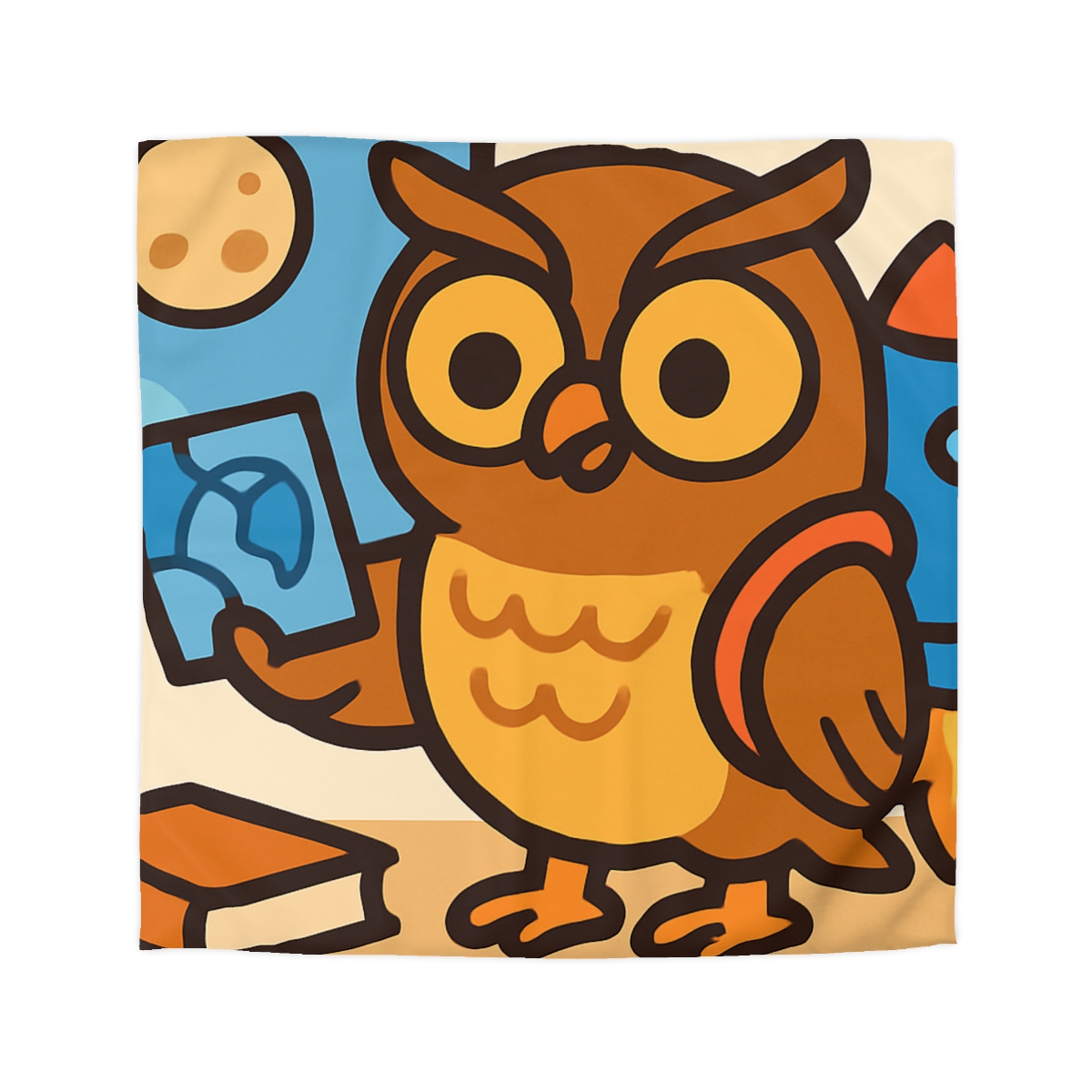 Rocket School Owl custom duvets