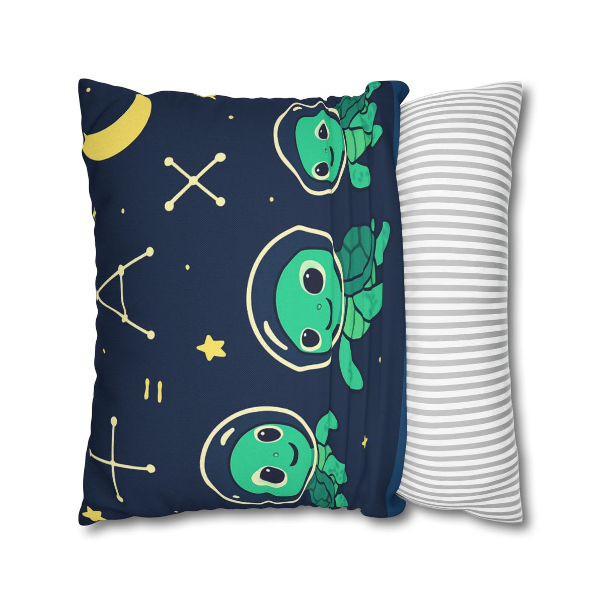 Space School Of The Curious Sea Turtles designer print pillow cases