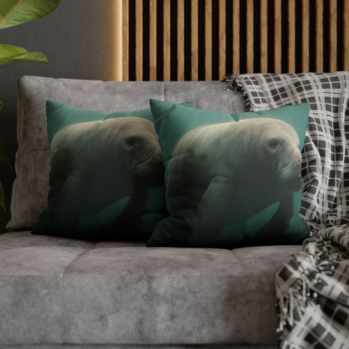 Dawn Drift Manatee personalized pillow covers