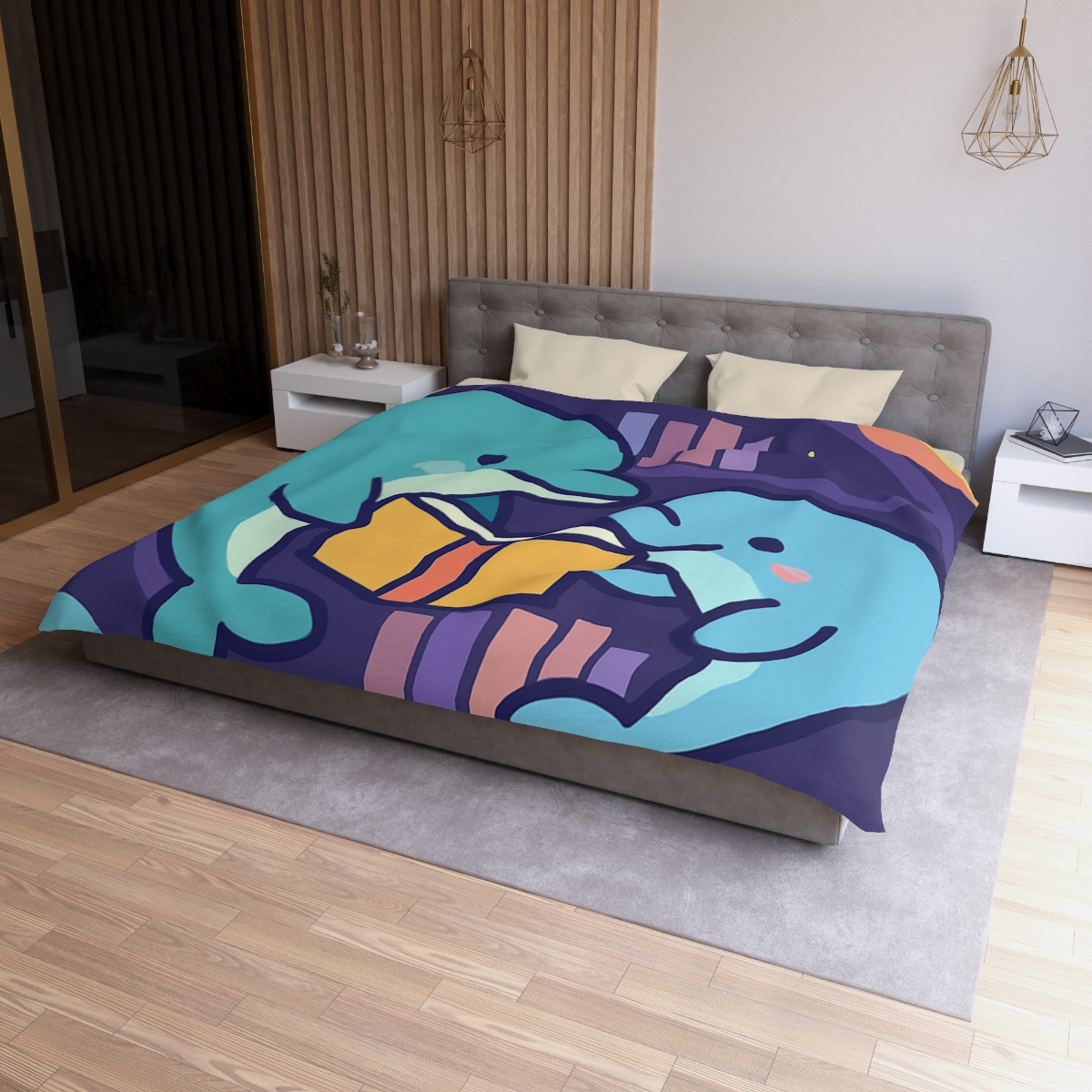 Nebula Library Dolphins personalized bedding duvets