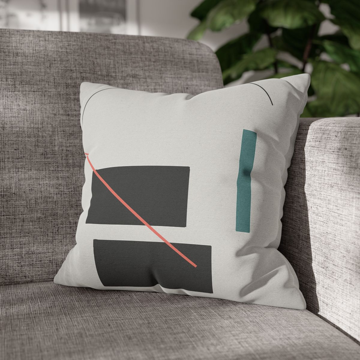 Stacked Rectangles With Crossing Arc trendy patterned pillow cases