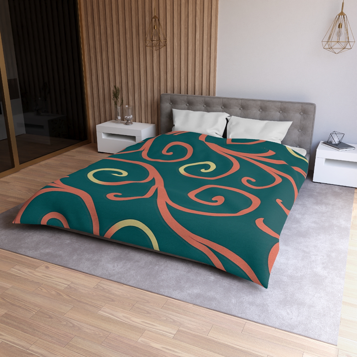 Curling Tendril Wave duvets for gifts