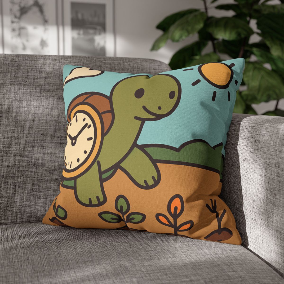Time Travel Turtle Garden unique gift pillow cases