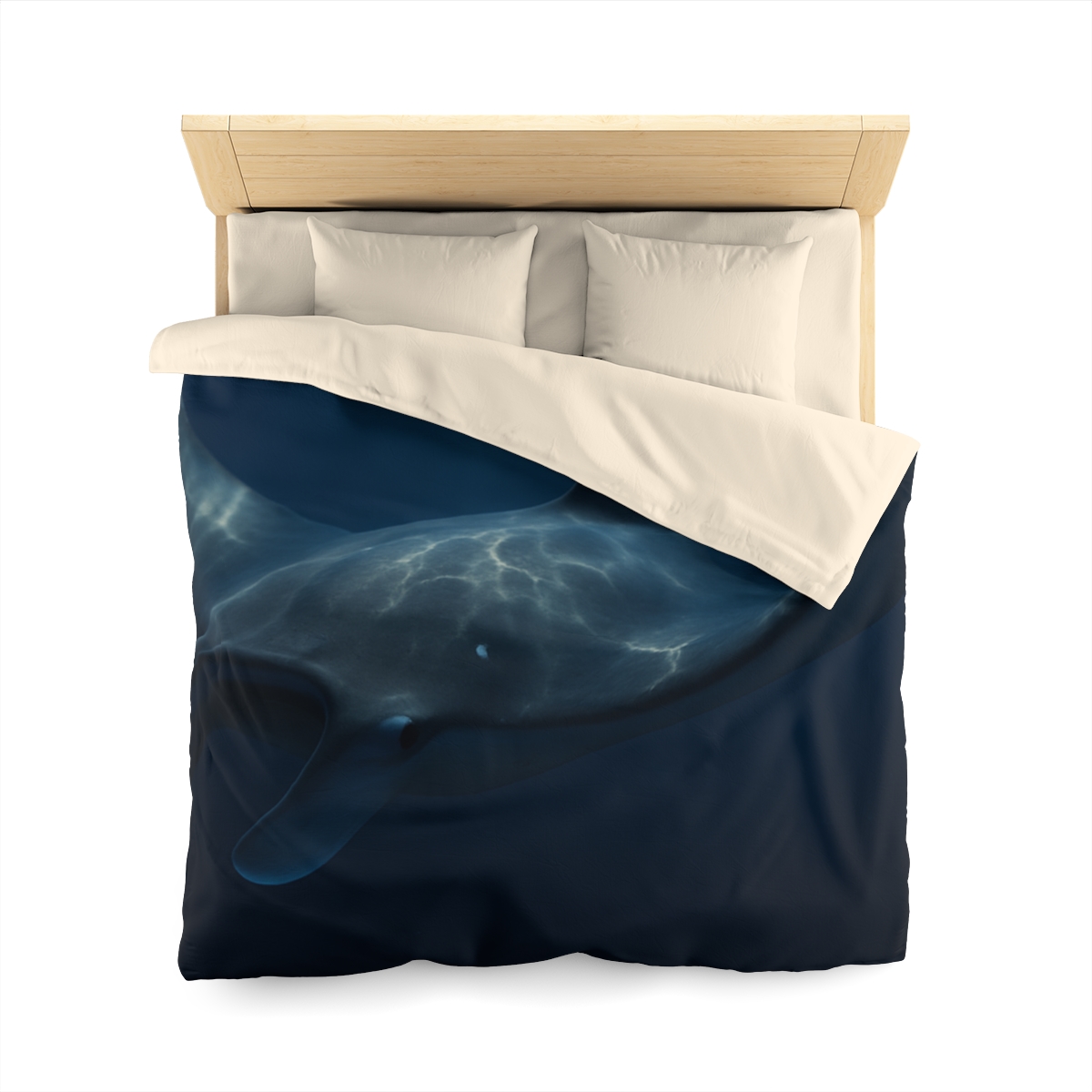 Moonlit Glide Manta Ray custom duvets