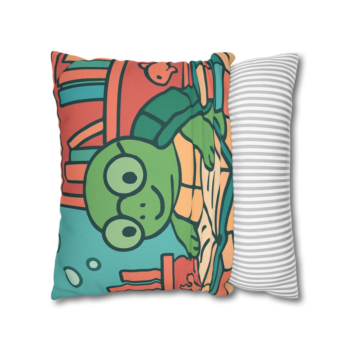 Underwater Library With Bookish Turtle unique gift pillow cases