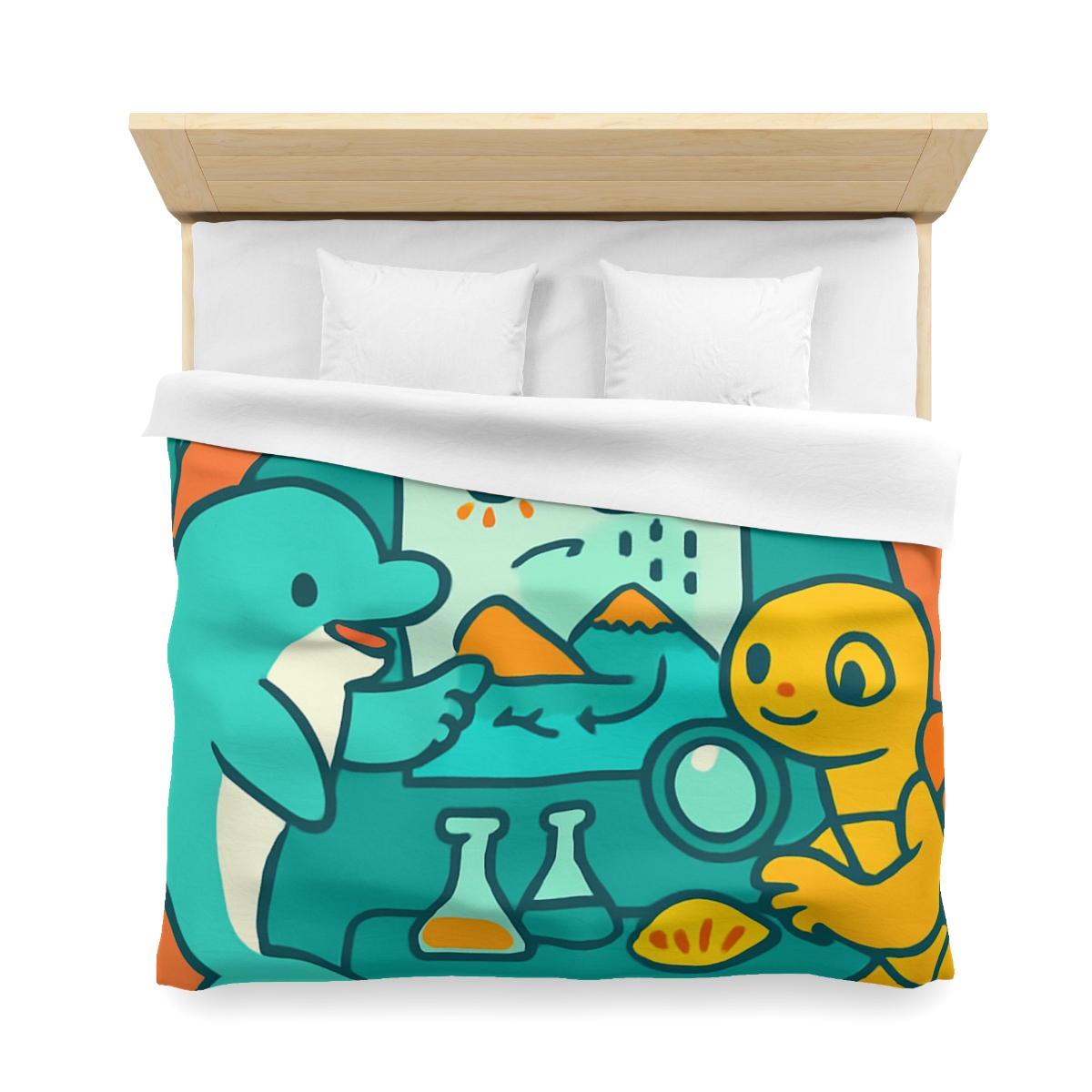 Coral Reef Science Lab designer printed duvets