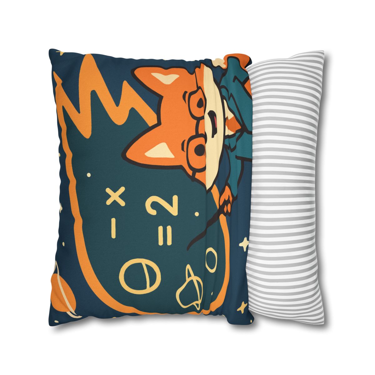 Comet Classroom With A Curious Fox designer print pillow cases