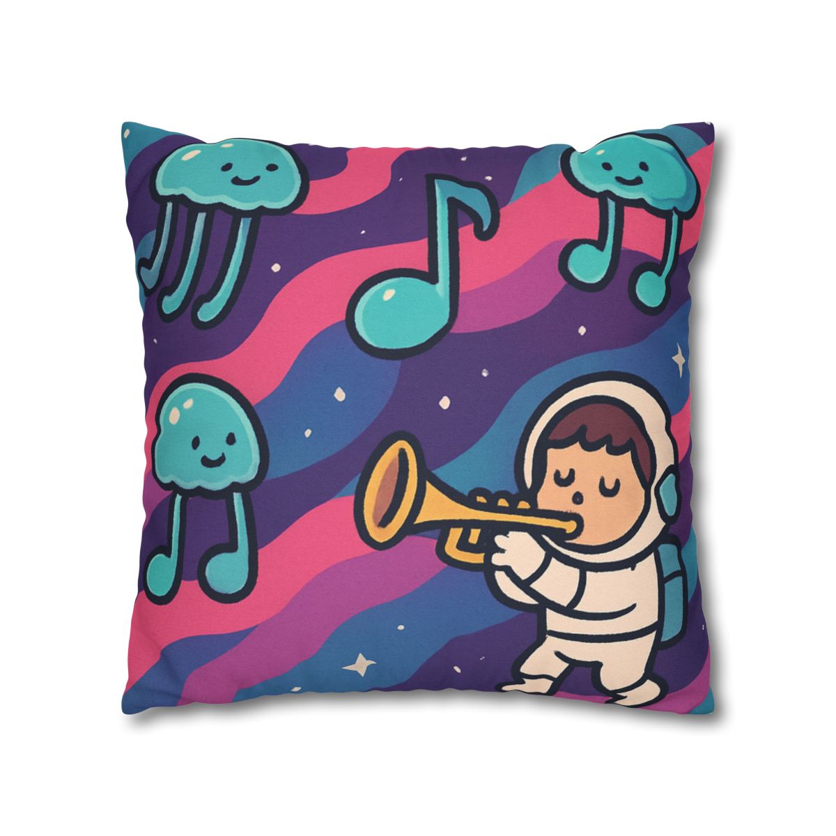 Nebula Jellyfish Orchestra designer print pillow cases