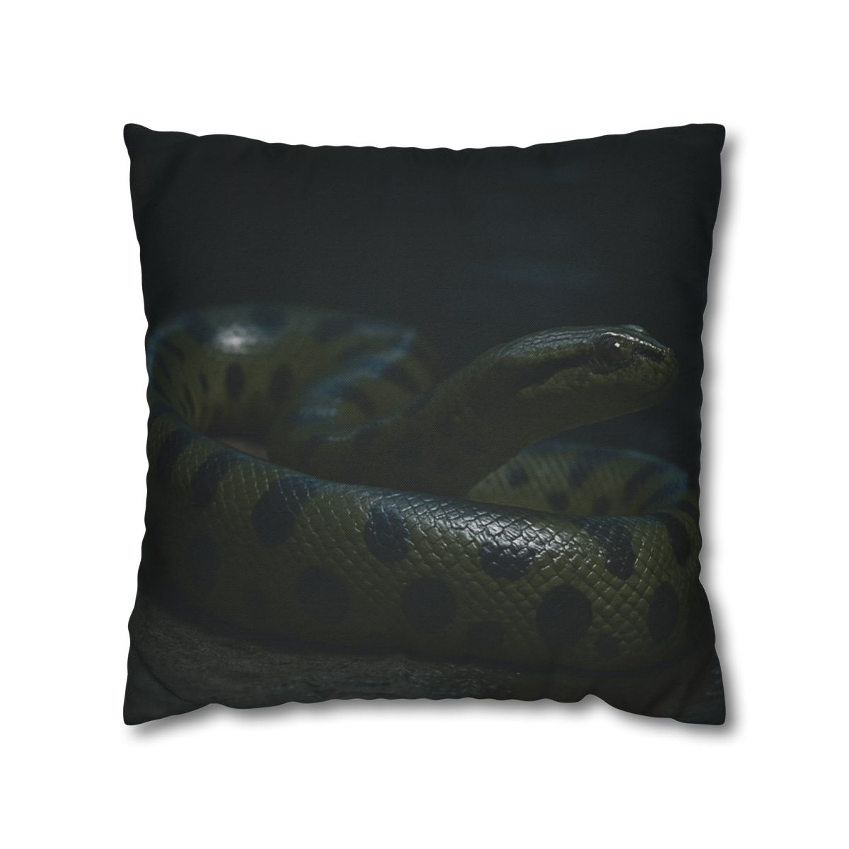 Moonlit Coil Green Anaconda personalized pillow covers
