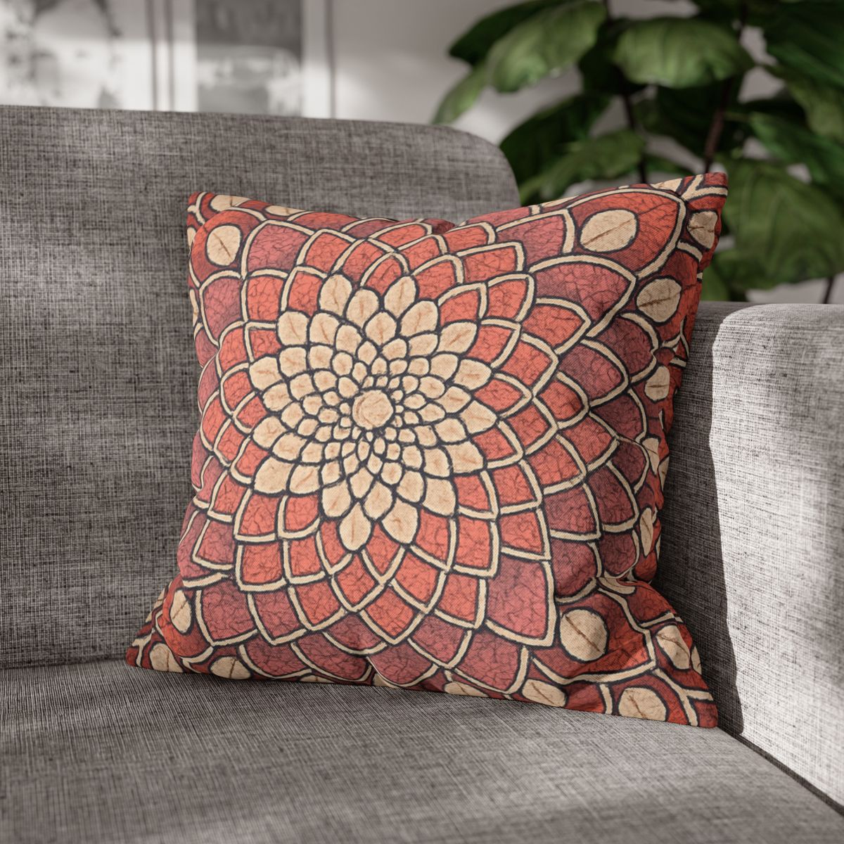 Bud Mosaic Fractal Bloom unique gift pillow cases