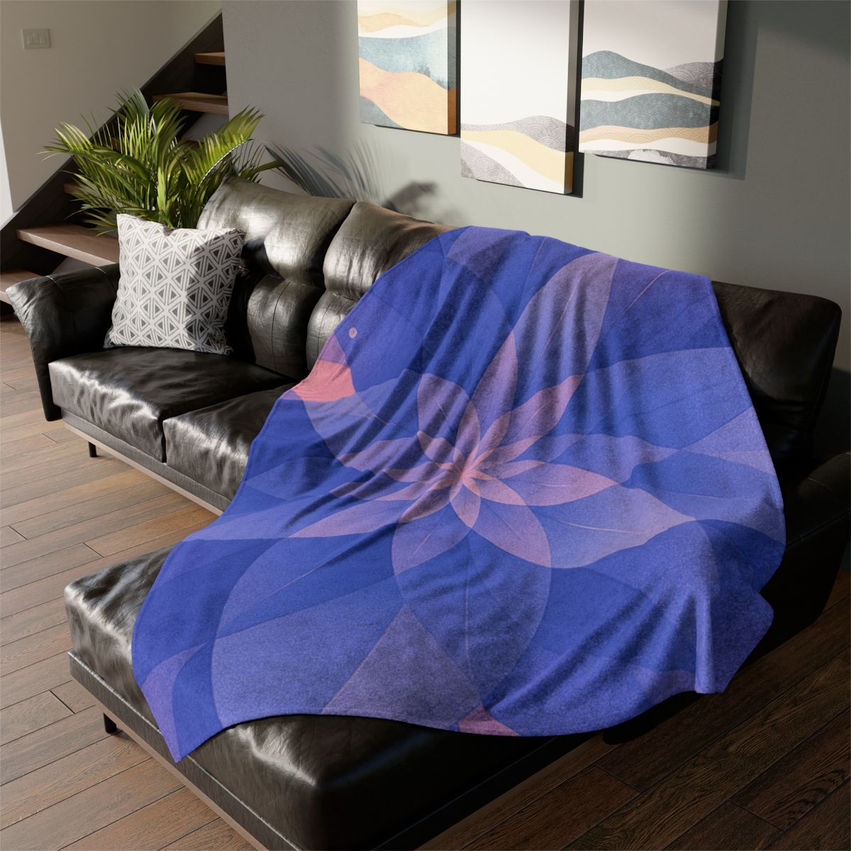 Petal Prism Overlap soft fleece blankets