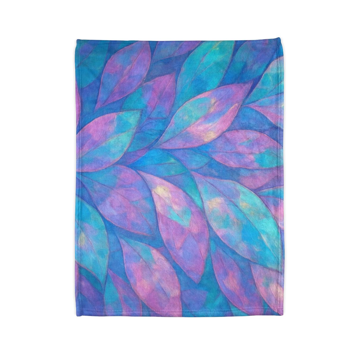 Petal Mosaic Aurora soft fleece blankets