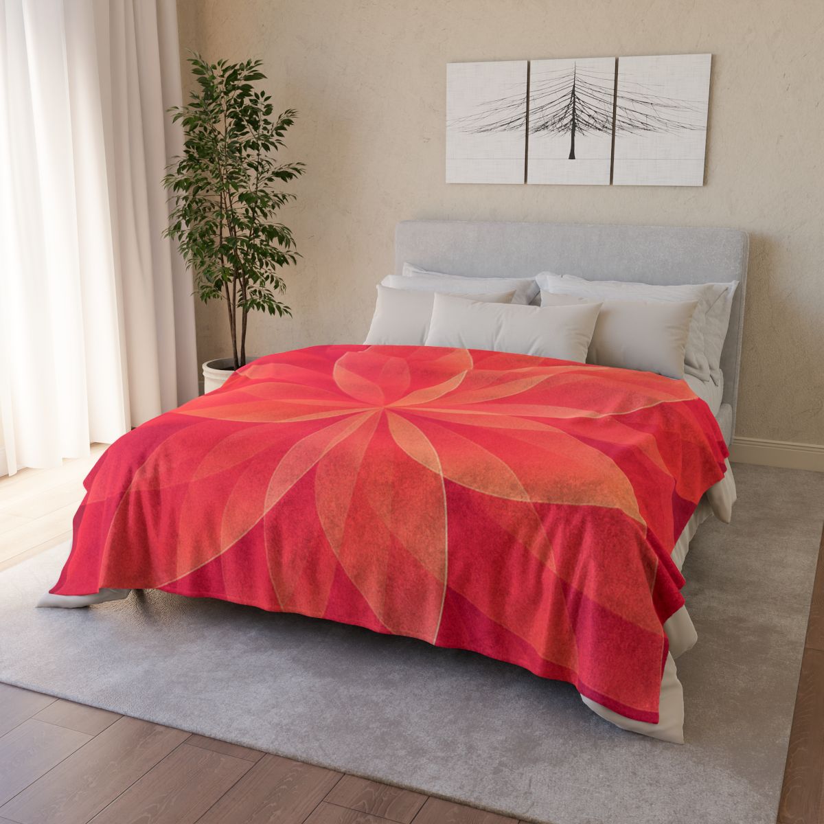 Petal Prism Overlap stylish throw blankets